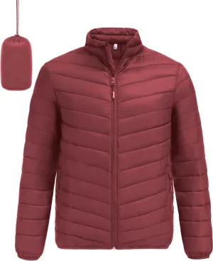 COOFANDY Men's Puffer Jacket Packable Lightweight Puffy Jackets with Zippered Pockets Down Alternative Winter Coat