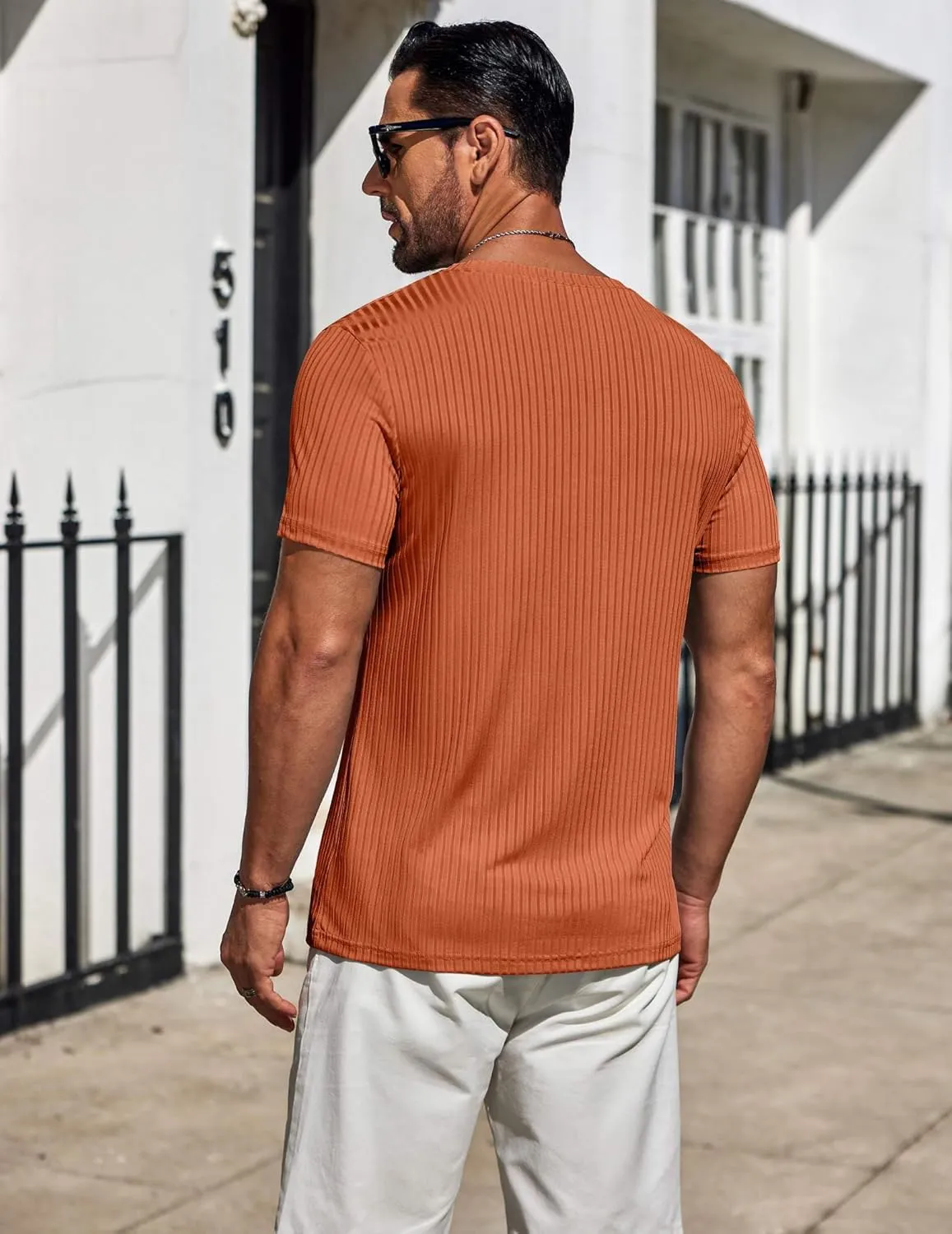 COOFANDY Mens T-Shirts Short Sleeve Plain Tshirts Casual Crew Neck Basic T Shirt Soft Cooling Fitted Stretch Tee Shirts
