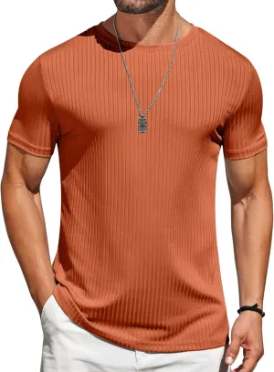COOFANDY Mens T-Shirts Short Sleeve Plain Tshirts Casual Crew Neck Basic T Shirt Soft Cooling Fitted Stretch Tee Shirts