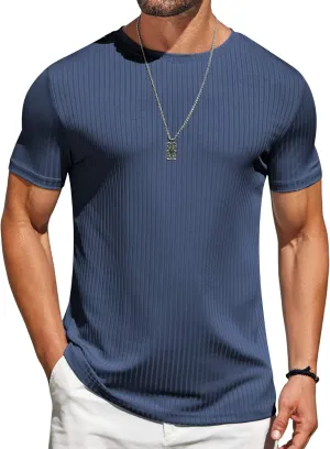 COOFANDY Mens T-Shirts Short Sleeve Plain Tshirts Casual Crew Neck Basic T Shirt Soft Cooling Fitted Stretch Tee Shirts