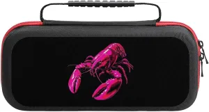 Cool Lobster Portable Protective Shell Compatible with Switch Case Hard Travel Tote Bag with 20 Game Cartridges