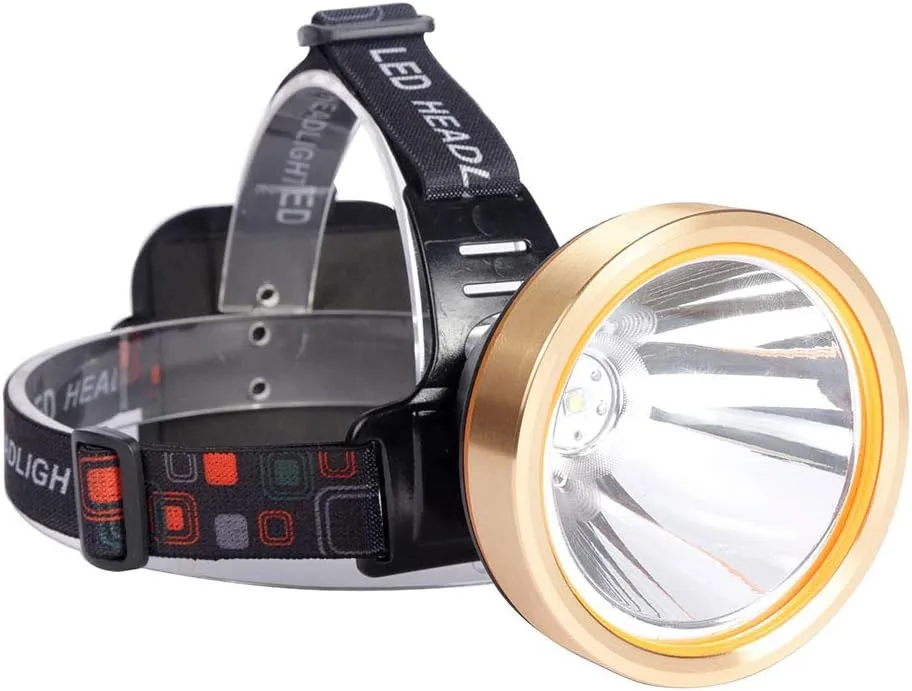 Coon Hunting Lights,Super Bright Headlamp Rechargeable LED Spotlight Head Torch with Power Supply Waterproof Flashlight for Outdoor Hiking Camping Fishing Hunting Hiking (Yellow Light)