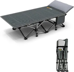 Cot for Camping, Heavy Duty Portable Sleeping Folding Bed, Sleeping Cots for Adults for Camping Tent Office Outdoor Travel Sleep Over, Supports 440 Lbs/200 Kg