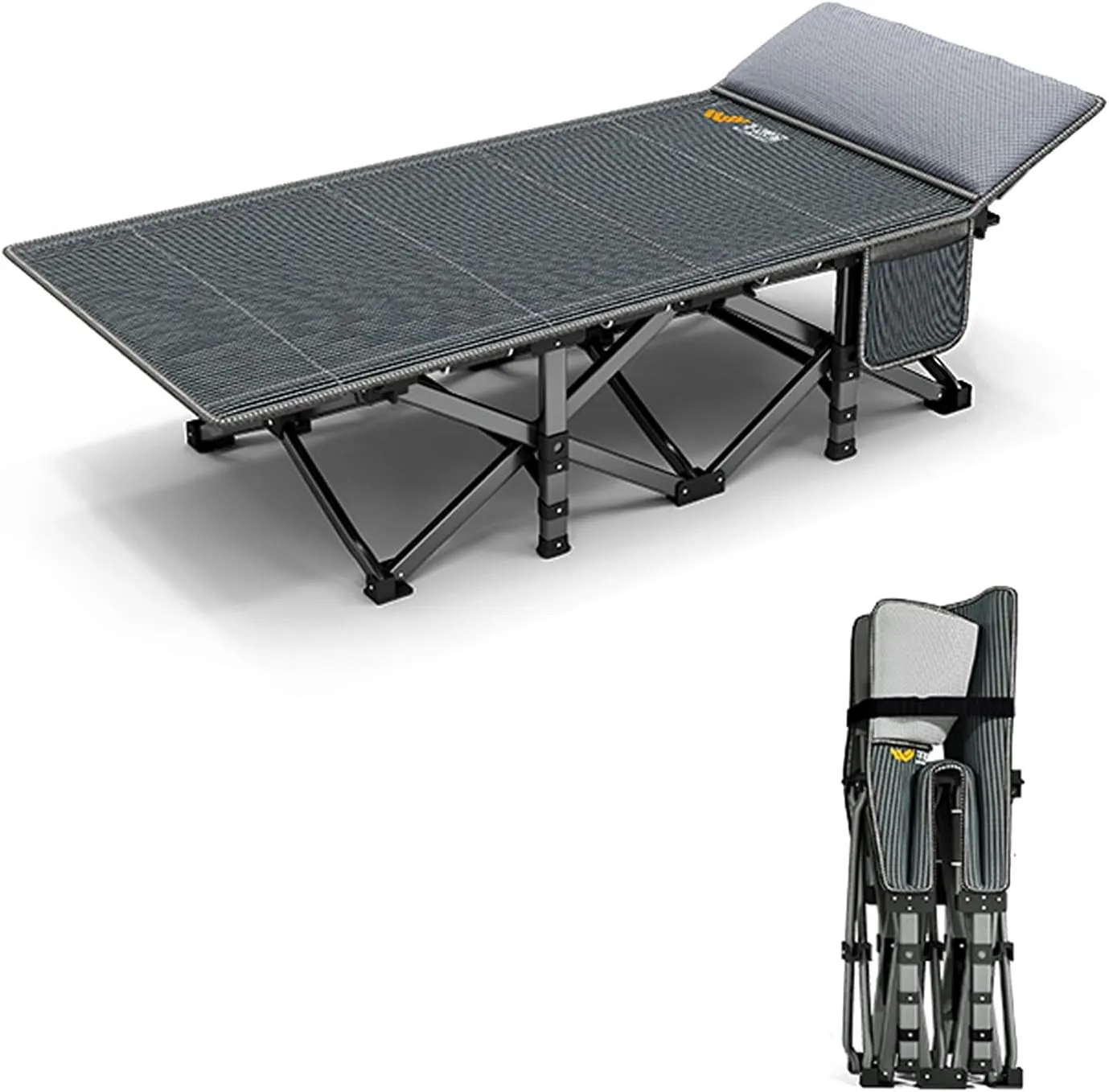 Cot for Camping, Heavy Duty Portable Sleeping Folding Bed, Sleeping Cots for Adults for Camping Tent Office Outdoor Travel Sleep Over, Supports 440 Lbs/200 Kg