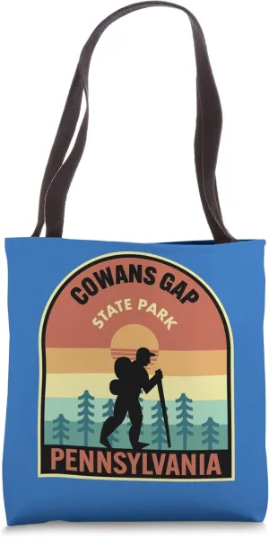 Cowans Gap State Park Pennsylvania Retro Hiking Tote Bag