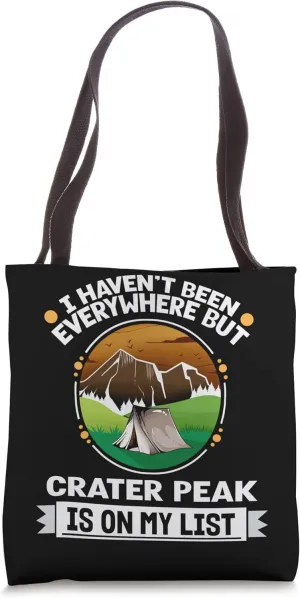 Crater Peak Is On My List Hiking Camping Hiker Camper Delta Tote Bag
