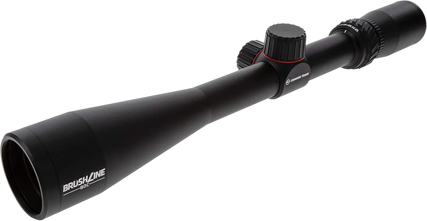 Crimson Trace Brushline Riflescope with Lightweight Solid Construction, Scope Caps and Lens Cloth for Hunting, Shooting and Outdoor