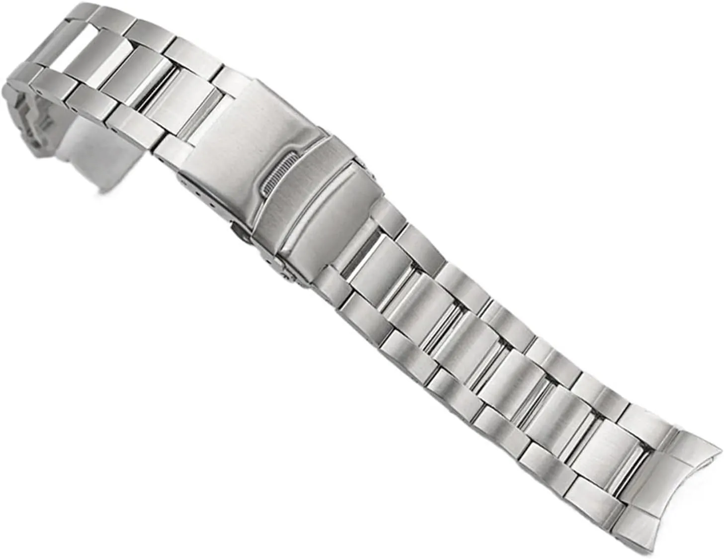 Curved 20mm Stainless Steel Bracelet Replacements Quick Release Strap Accessories Metal Watchbands