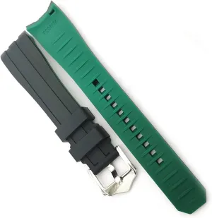 Curved End Diving Silicone Watch Bracelet For Omega Rubber Strap For Seiko Wristband For Tissot Watch Band For Tudor
