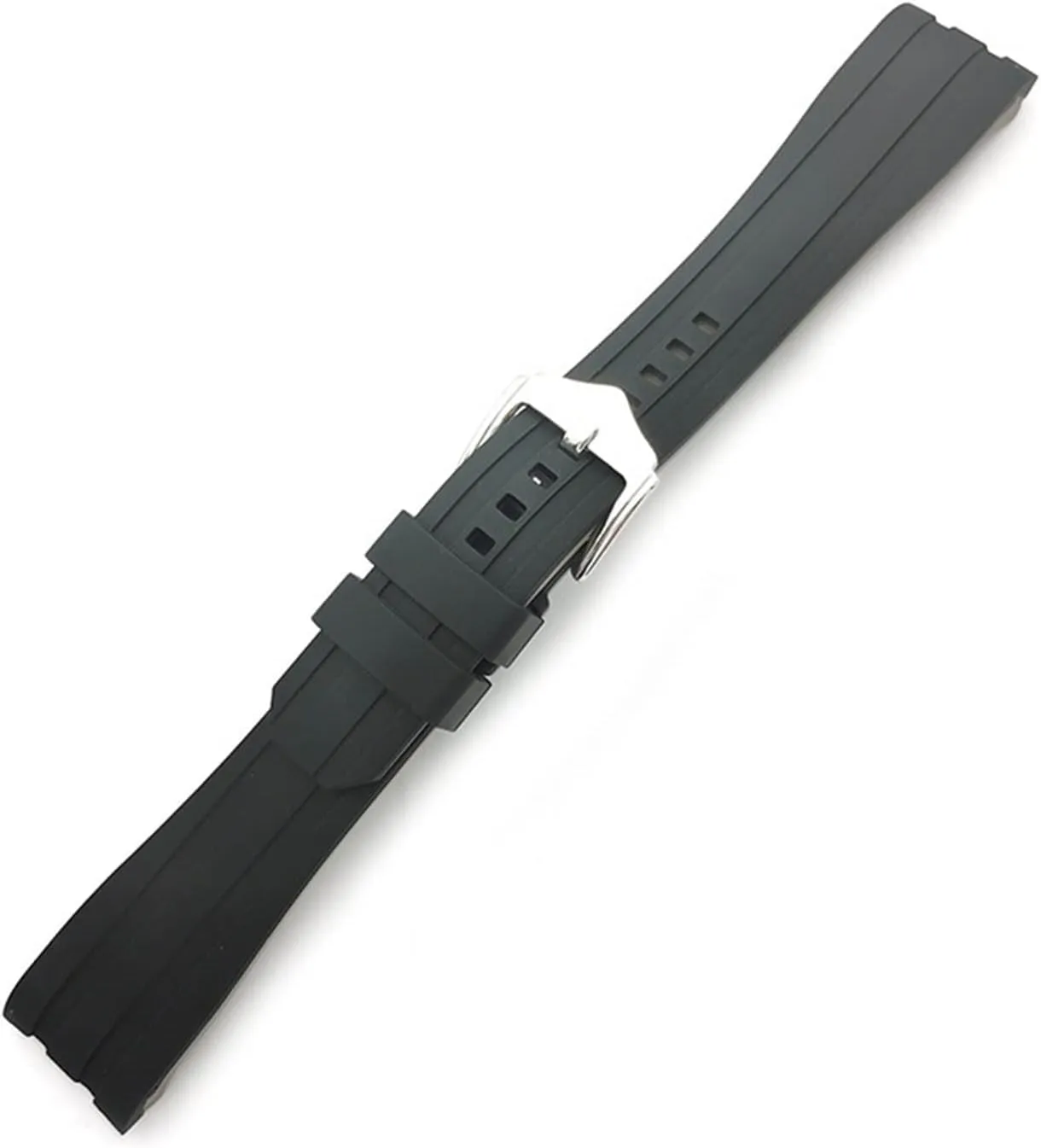 Curved End Diving Silicone Watch Bracelet For Omega Rubber Strap For Seiko Wristband For Tissot Watch Band For Tudor