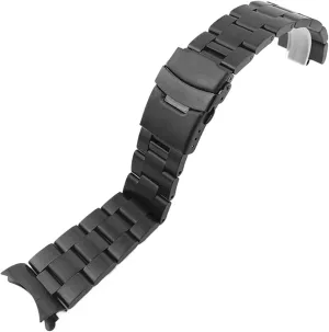Curved End Solid Stainless Steel Band 18mm 20mm 22mm Universal Link Bracelet Watch Band Mens Replacement Band