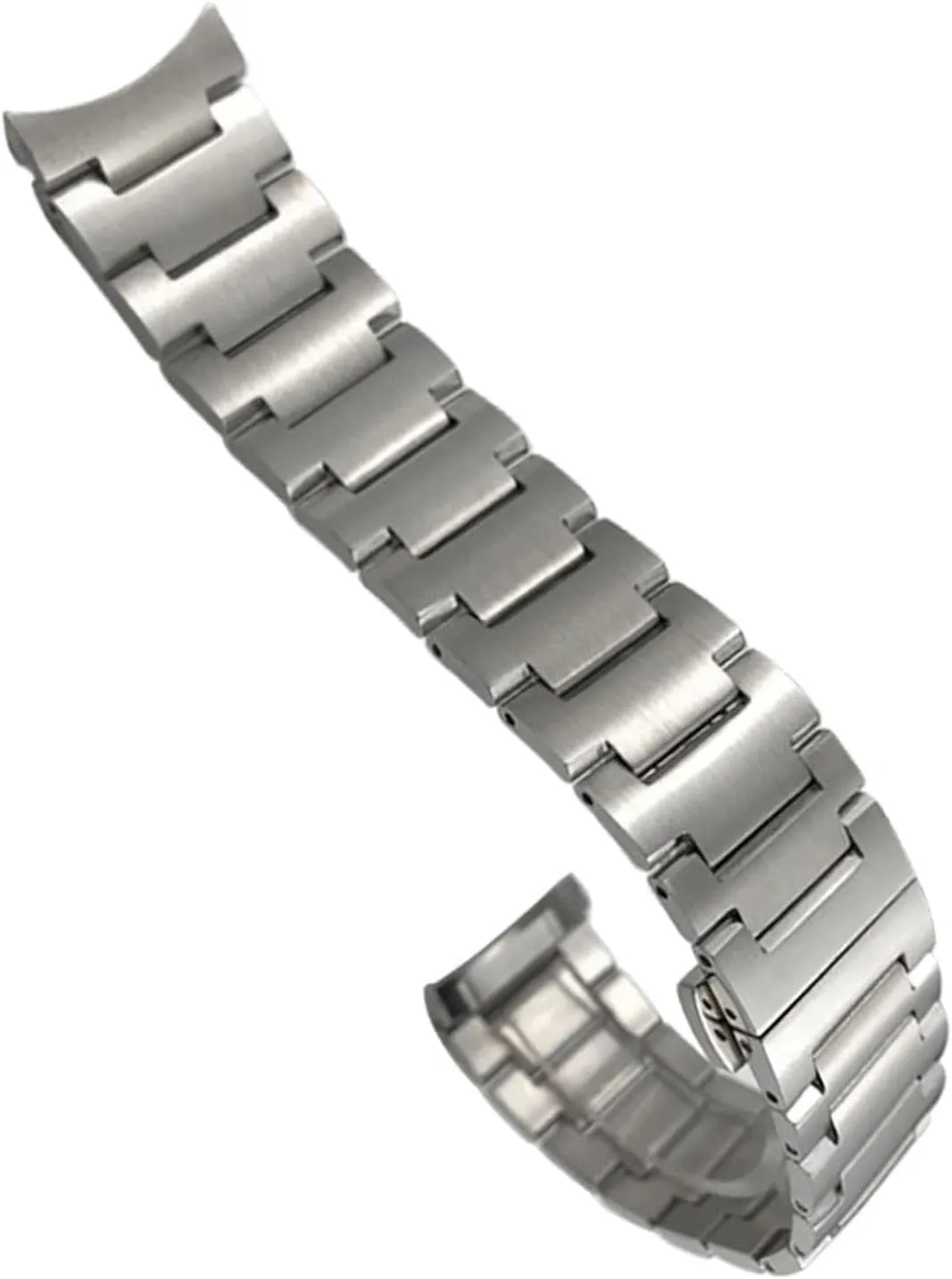 Curved End Solid Stainless Steel Watch Band for MIDO M021.431 for MIDO 40mm Commander Series Men Wrist Strap