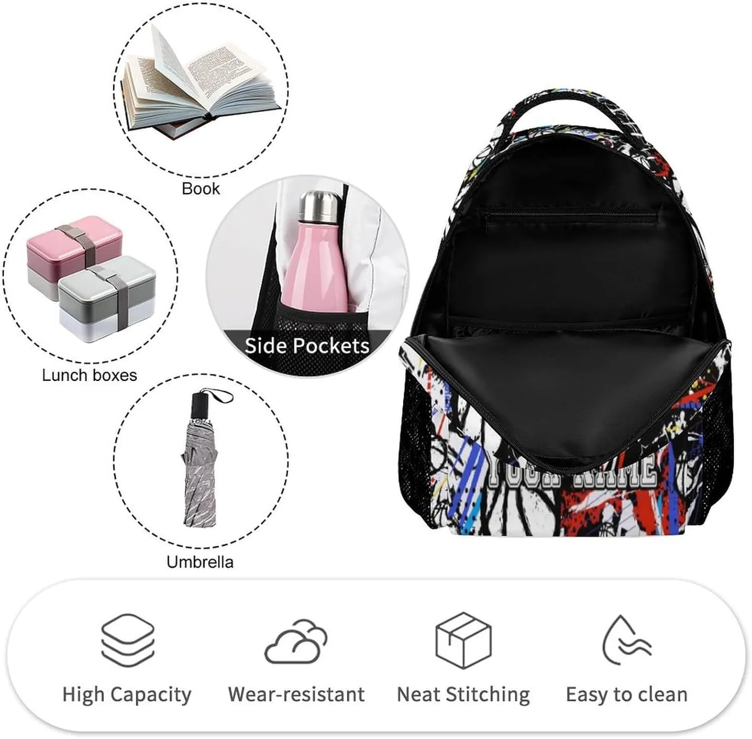 Custom Basketball School Backpack for Kids Girls Boys, 16 Inch Cool Basketball Themed Bookbag, Personality School Backpack for Students Children, sustainable, Lightweight, Large Capacity