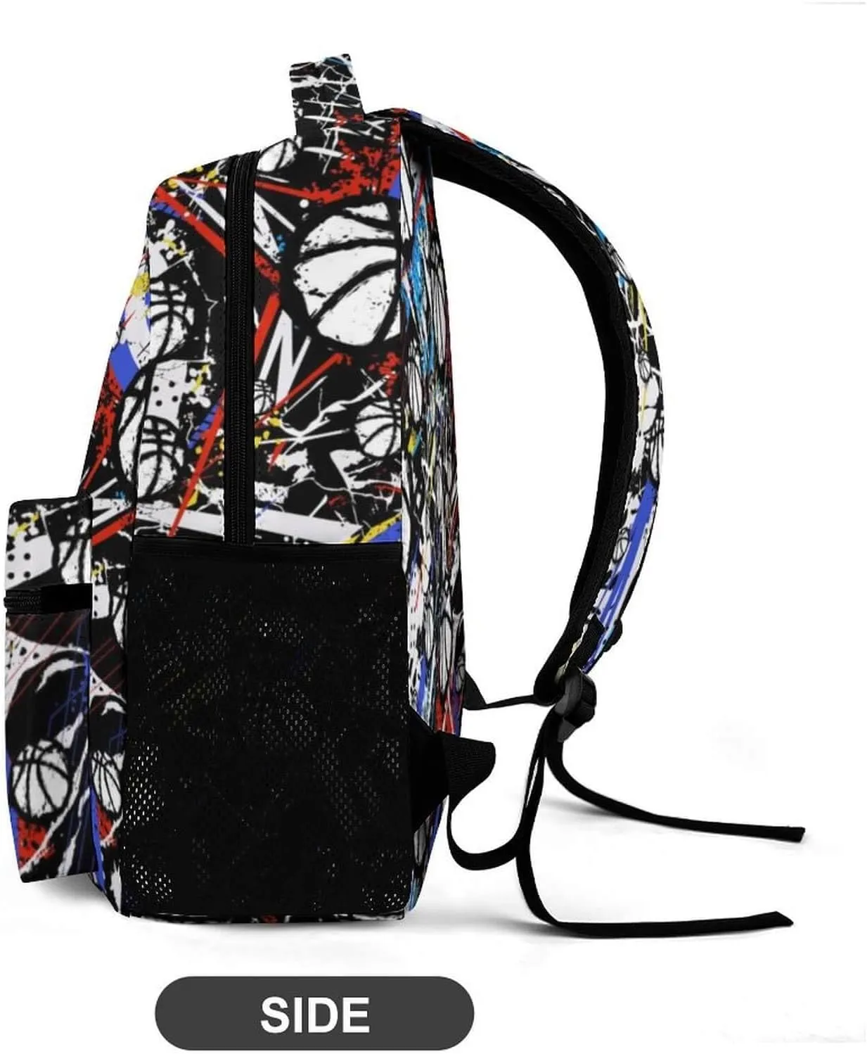 Custom Basketball School Backpack for Kids Girls Boys, 16 Inch Cool Basketball Themed Bookbag, Personality School Backpack for Students Children, sustainable, Lightweight, Large Capacity