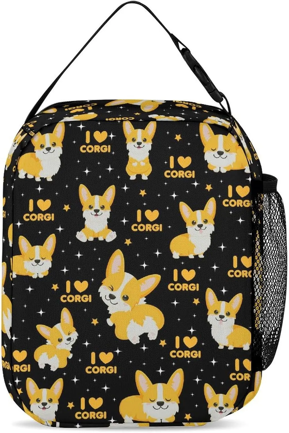 Custom Corgi Dog Backpack with Lunch Box & Pencil Case for Kids Girls Boys School, 16 Inch Cute Corgi Dogs Bookbag, School Backpack for Students Children, Lightweight, Large Capacity