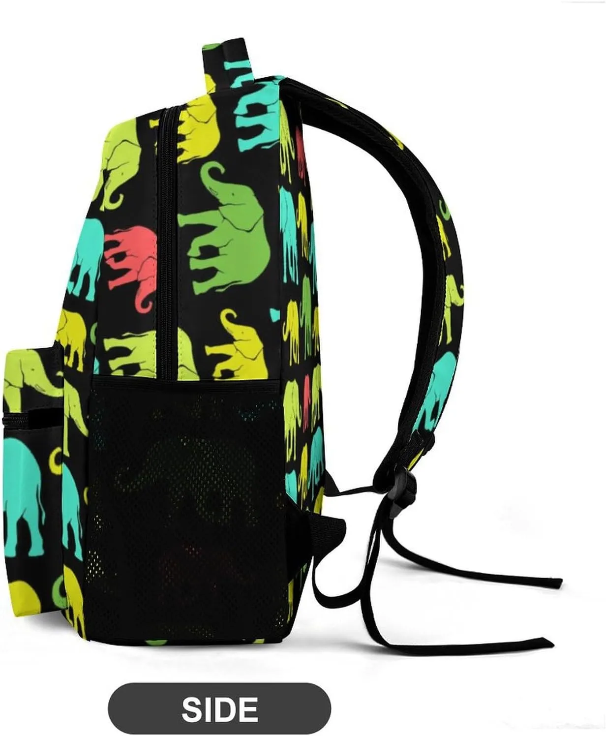 Custom Elephant School Backpack for Kids Girls Boys, 16 Inch Cute Elephant Themed Bookbag, Personalized School Backpack for Students Children, sustainable, Lightweight, Large Capacity
