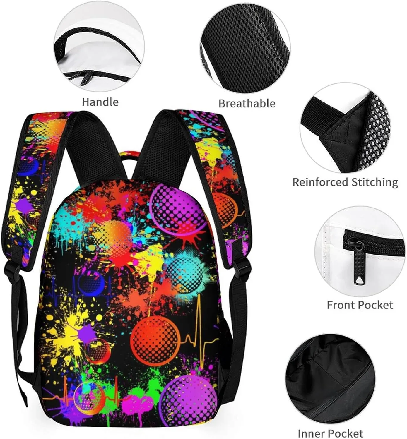 Custom Golf Backpack with Lunch Box & Pencil Case for Kids Girls Boys School, 16 Inch Cool Golf Bookbag, School Backpack for Students Children, sustainable, Lightweight, Large Capacity