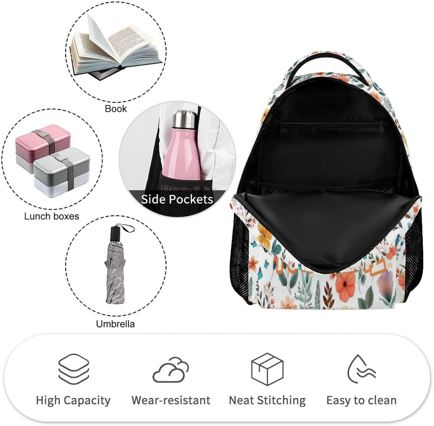 Custom Highland Cow School Backpack for Kids Girls Boys, 16 Inch Cute Highland Cow Themed Bookbag, Personalized School Backpack for Students Children, sustainable, Lightweight, Large Capacity