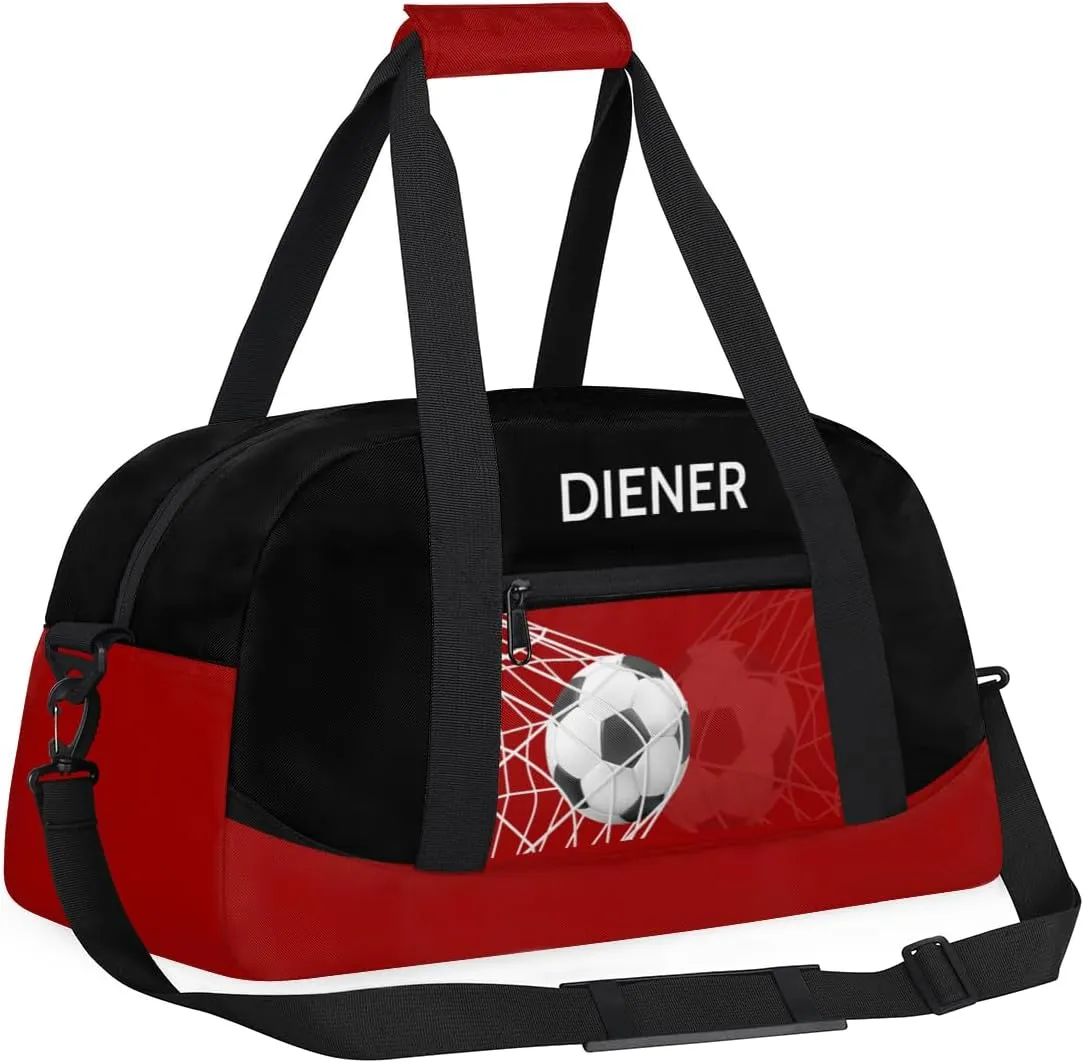 Custom Mini Gym Duffel Bag for Women Men Personalized Soccer Waterproof Carry On Weekender Bag