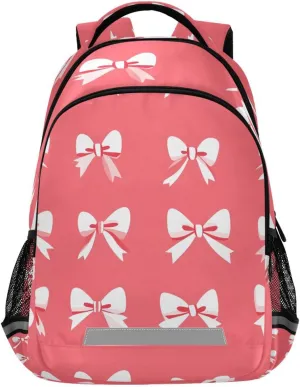 Cute Bow Tie Design Waterproof Backpack - Casual Outdoor Sports Daypack with Ergonomic Shoulder Straps#420
