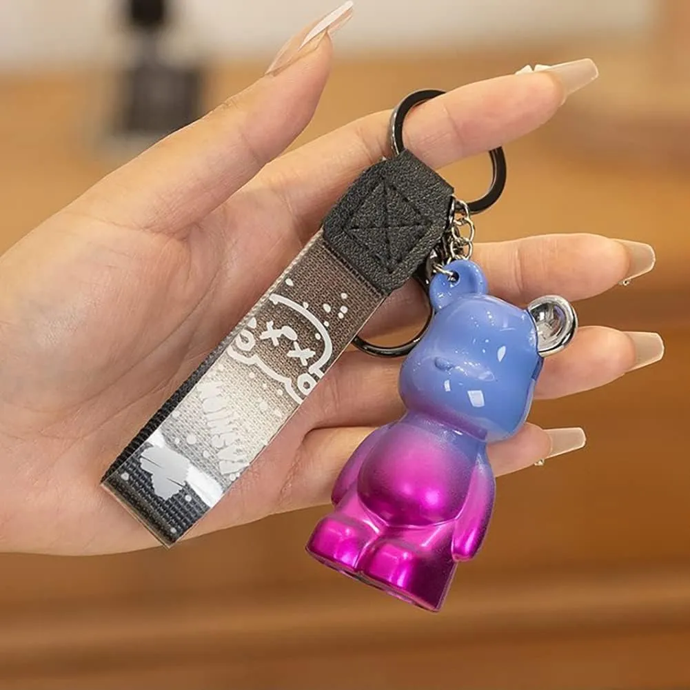 Cute Cartoon Cool Lighter, Windproof Straight Punch Lighter, Compact and Portable with A Key Ring, Suitable for Women and Men to Use (No Gas) (blx-heibai)