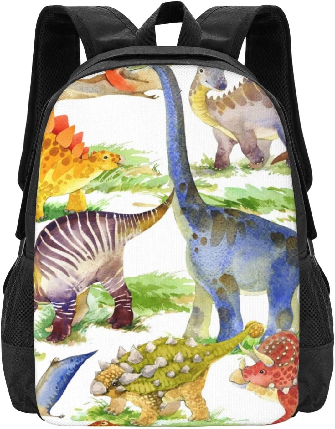 Cute Dinosaurs Watercolor Lightweight Packable Backpack Travel Casual Large Capacity Daypack Foldable Backpack For Men Women