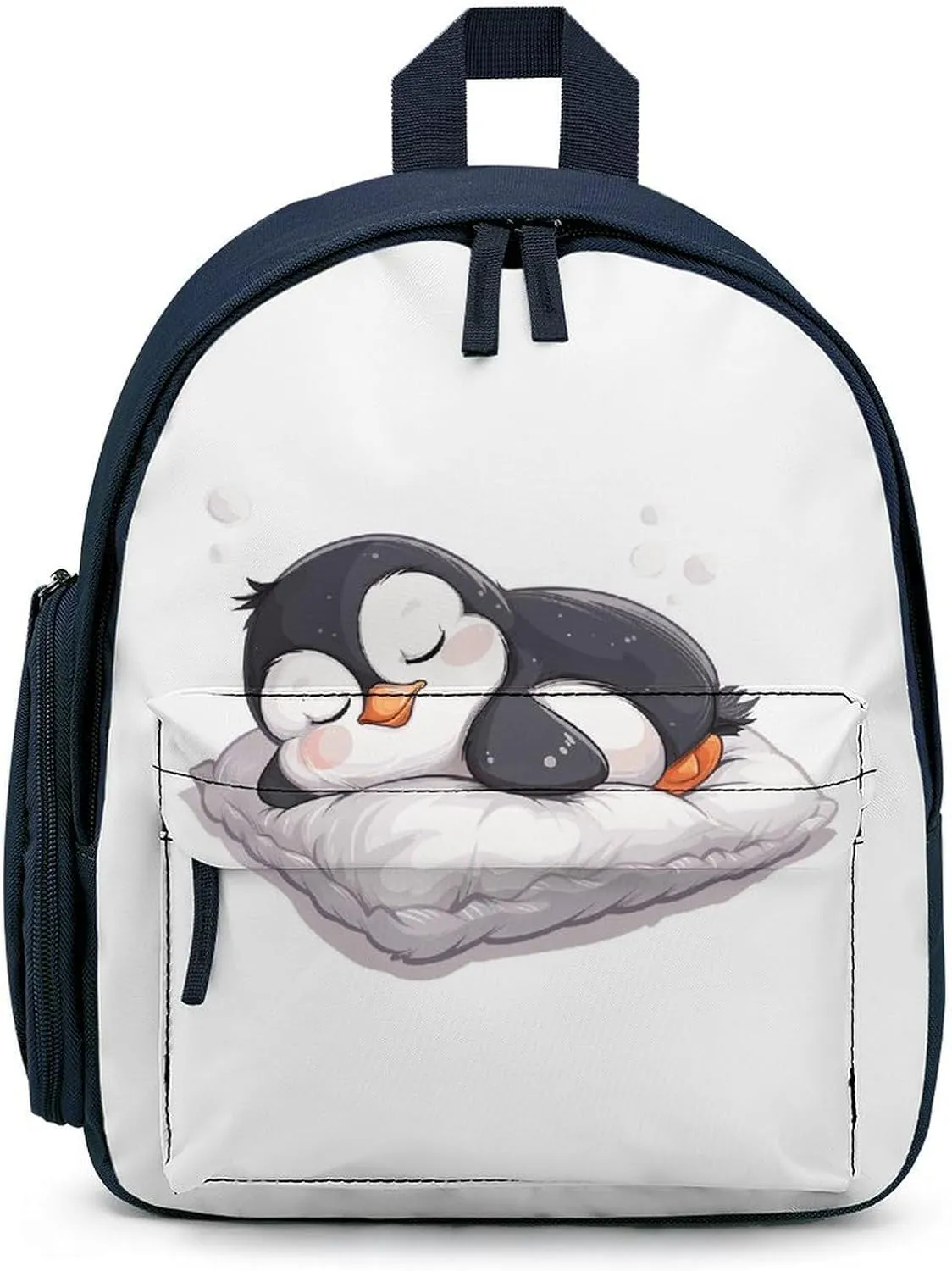 Cute Penguin Sleeping Cute Backpack Lightweight Mini Shoulder Bag Travel Daypack for Camping Picnic