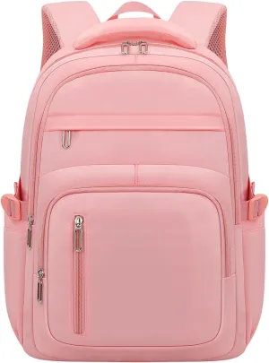 Cute School Backpack for Women Men Casual Travel Laptop Backpack Aesthetic Lightweight College Bookbags for Kids(Pink)