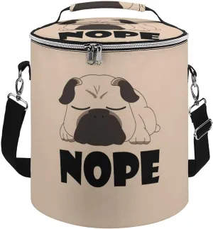 Cute Sleeping Pug Large Cooler Backpack Insulated Lunch Bag for Beach Camping Picnic Travel Outdoor
