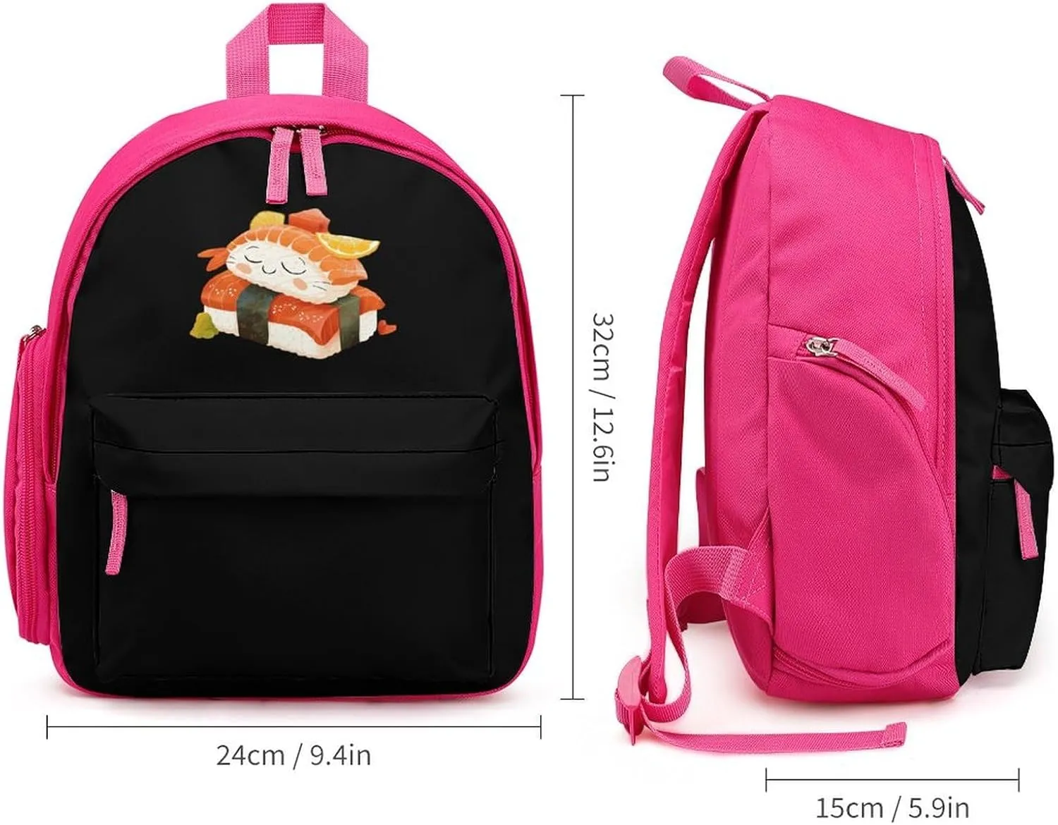 Cute Sleeping Sushi Japanese Food Mini Backpack Cute Shoulder Bag Lightweight Daypack for Travel Picnic Camping