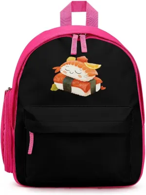 Cute Sleeping Sushi Japanese Food Mini Backpack Cute Shoulder Bag Lightweight Daypack for Travel Picnic Camping
