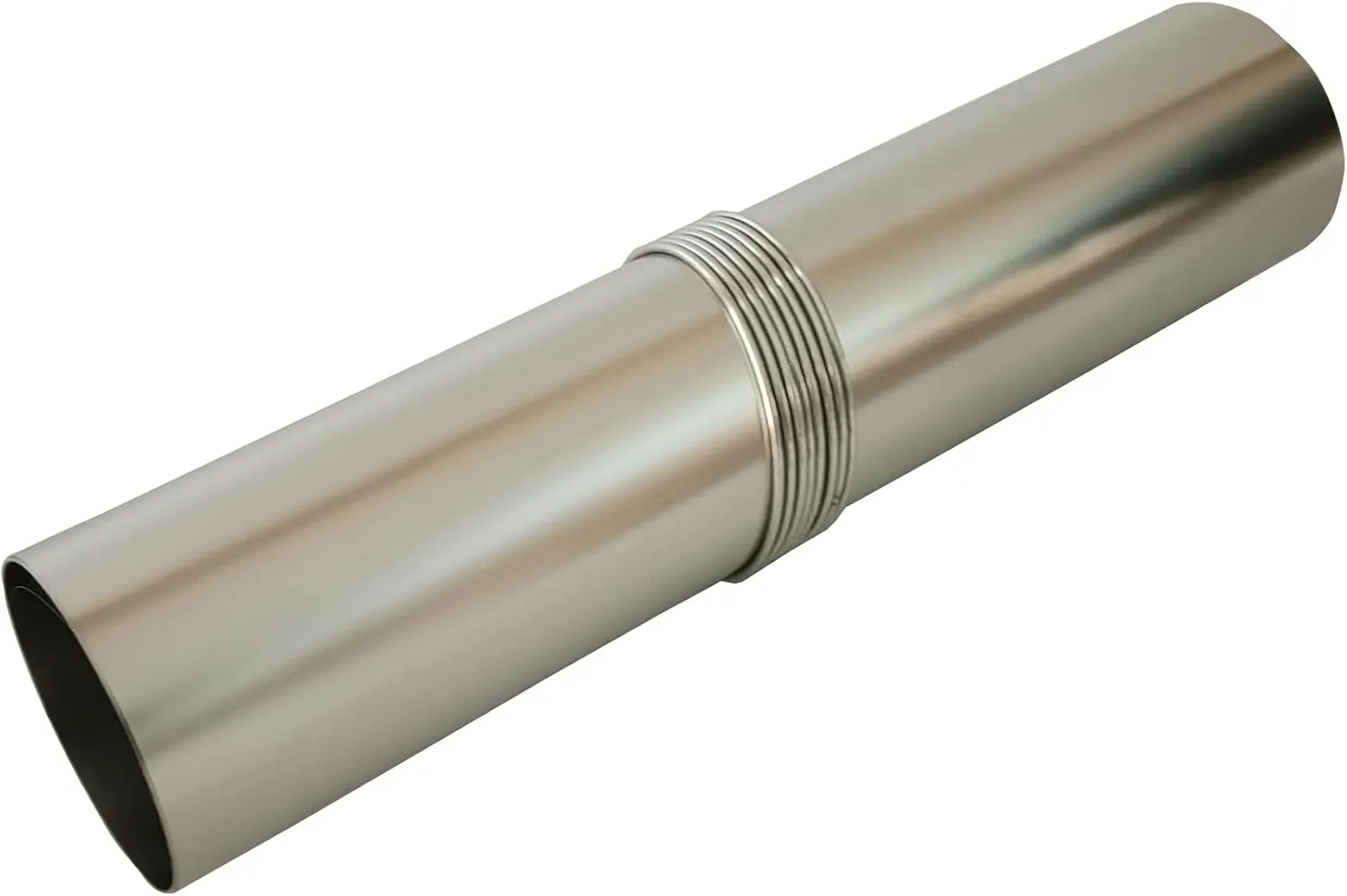 DANCHEL OUTDOOR Roll up Titanium Stove Pipe Ultralight,Camping Wood Stove Chimney Pipe with Rings, Hot Tent Accessories Replacement Flue 2.36’’ Dia, 11'' Wide, 8.2ft/2.5M Length