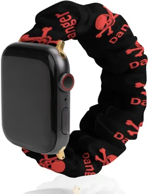 Danger Death Skull Head Fashion Watch Strap Scrunchies Wristbands Compatible With IWatch Series