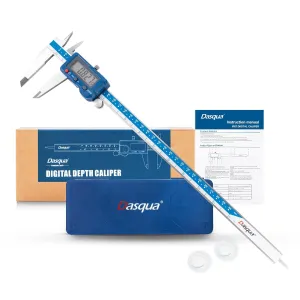 Dasqua High Precision 12 Inch/300mm Electronic Micrometer Digital Caliper Stainless Steel with Large LCD Screen Auto Off Featured Measuring Tool