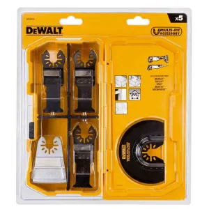 Dewalt 5 Piece Saw Blade Set for Multi-Tool in Tough Case DT20715