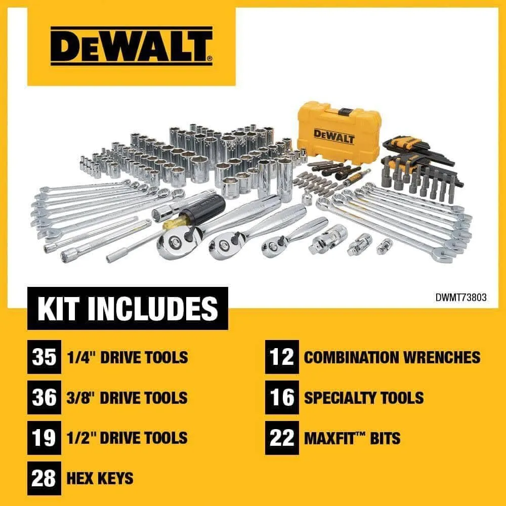 DEWALT Mechanics Tools Kit and Socket Set, 168-Piece (DWMT73803)
