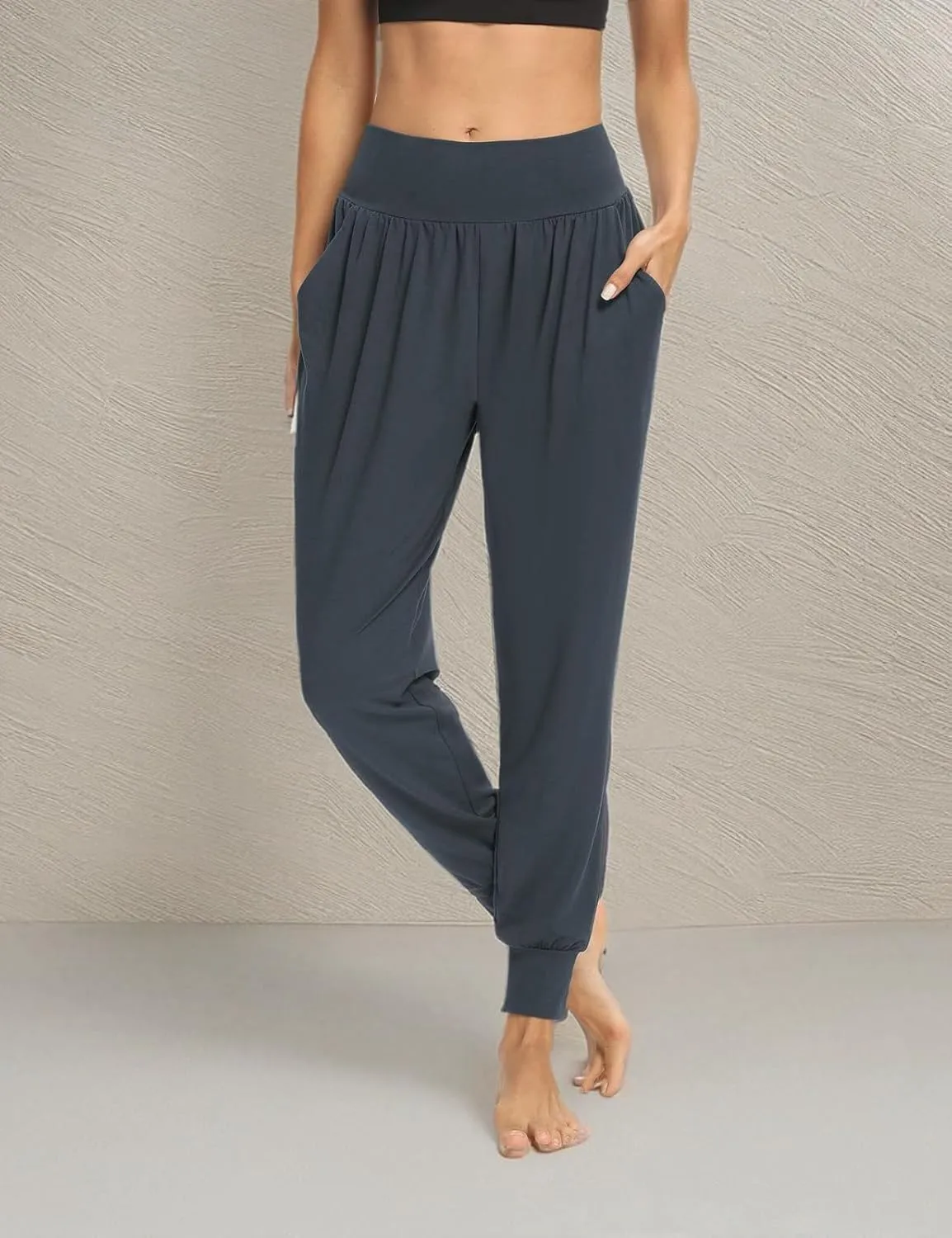 DIBAOLONG Womens Yoga Joggers Loose Workout Sweat Pants Comfy Lounge Pants with Pockets