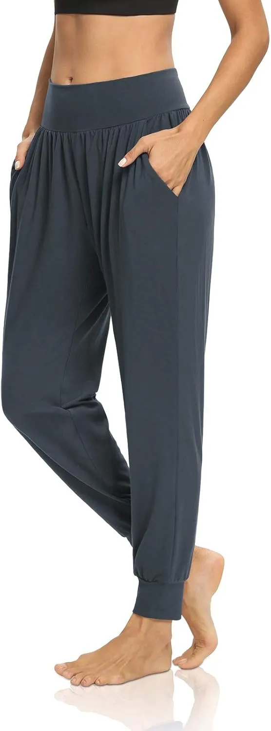 DIBAOLONG Womens Yoga Joggers Loose Workout Sweat Pants Comfy Lounge Pants with Pockets
