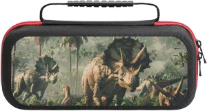 Dinosaurs Triceratops Portable Protective Shell Compatible with Switch Case Hard Travel Tote Bag with 20 Game Cartridges