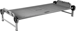Disc-O-Bed Youth Single Cot Kid-O-Bed with Storage Organizer for Easy Gear Access & Carry Bag Transport, Indoor or Outdoor Use, Grey