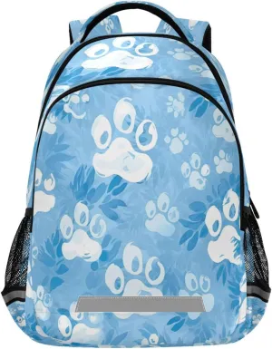 Dog Paw Prints Design Waterproof Backpack - Casual Outdoor Sports Daypack with Ergonomic Shoulder Straps#230