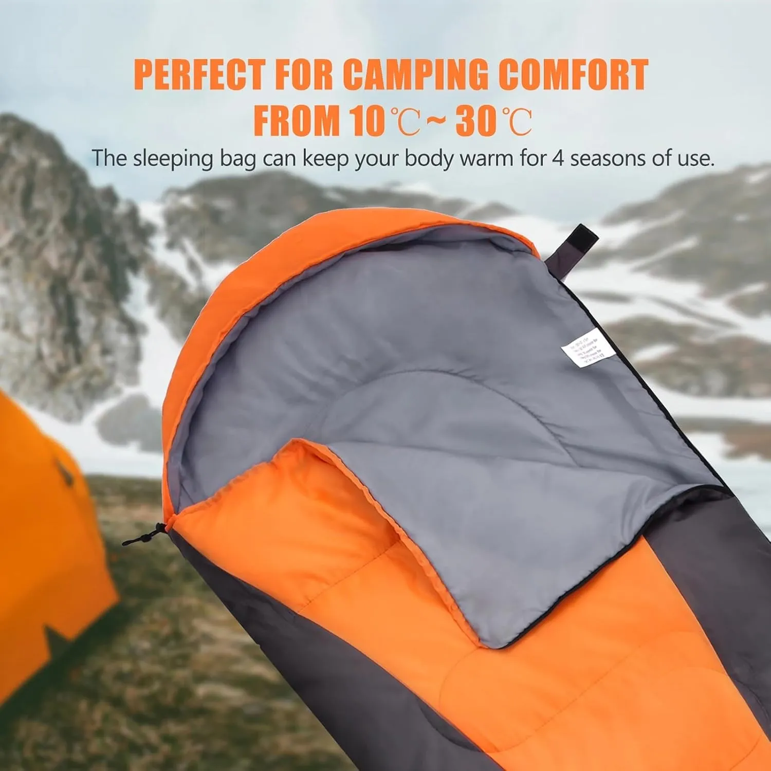 Double Sleeping Bag for Adults with 2 Pillows, 2 Person Sleeping Bag for Waterproof Large Sleeping Bags for Family Camping Backpacking Hiking Outdoor
