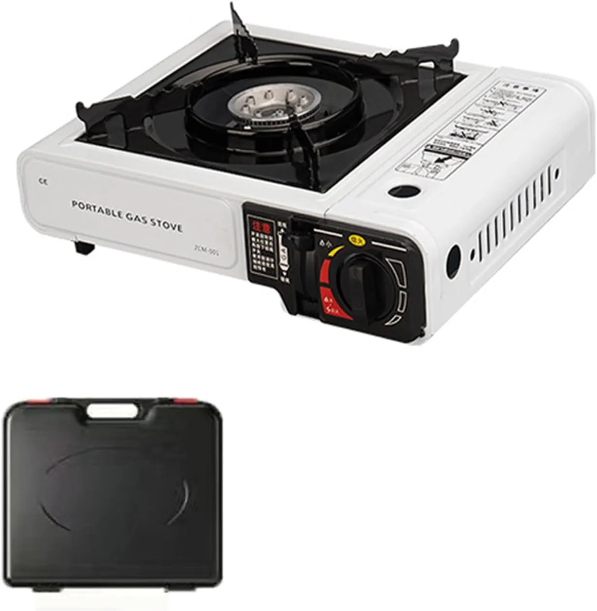 Double Wind Guard Burner,Burners,Camping Stove,portable camping stove, Portable Butane Stove,Perfect for Outdoor Cooking, Camping, Picnic and Adventures white