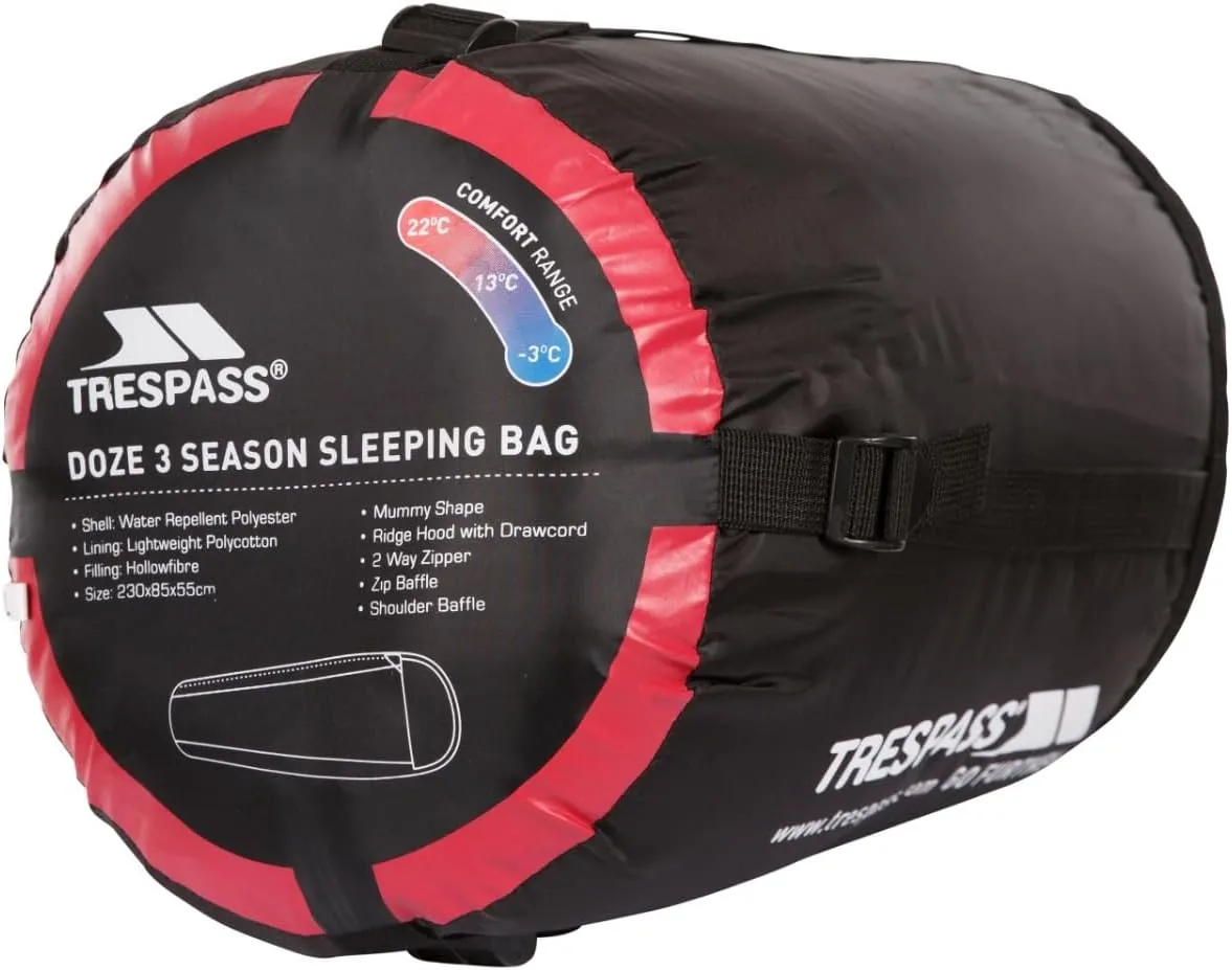 Doze 3 Season Mummy Shape Leightweight Sleeping Bag Withfor Camping Hiking