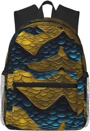 Dragon Scale print Lightweight and comfortable backpack Casual Laptop Backpack for Travel Hiking