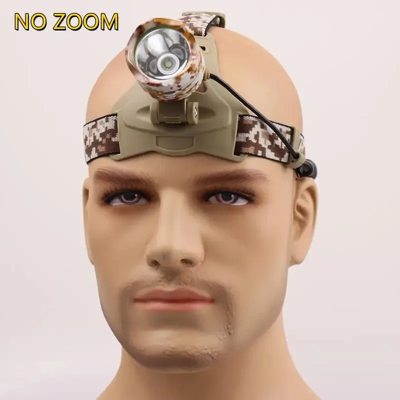Drop Shipping ZOOM Headlamp XML-T6/L2 LED Headlamp Fishing Headlight Hunting light Camping Torch lantern Flashlight