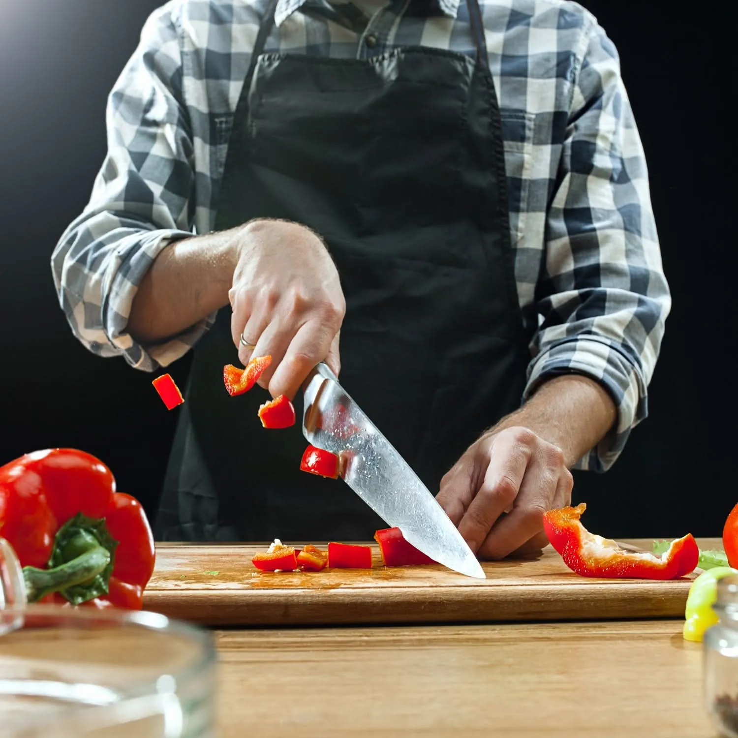 Durable Bamboo Cutting & Slicing Board with Holder