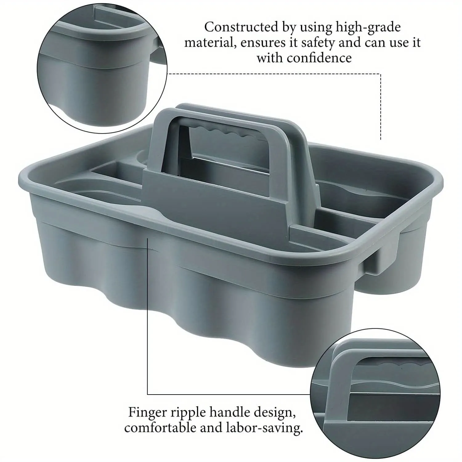 Durable Plastic Cleaning Caddy with Handle