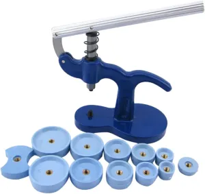 Durable Watch Press Tool Set for Battery Replacement and Back Case Closing Crystal Glass Fitting Watch Repair Tools Blue Essential Watch Repair Equipment