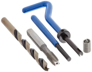 E-Z Lok SK20415 Helical Threaded Insert Kit, 304 Stainless Steel, #6-32 Thread Size, 0.207" Installed Length (Pack of 10)